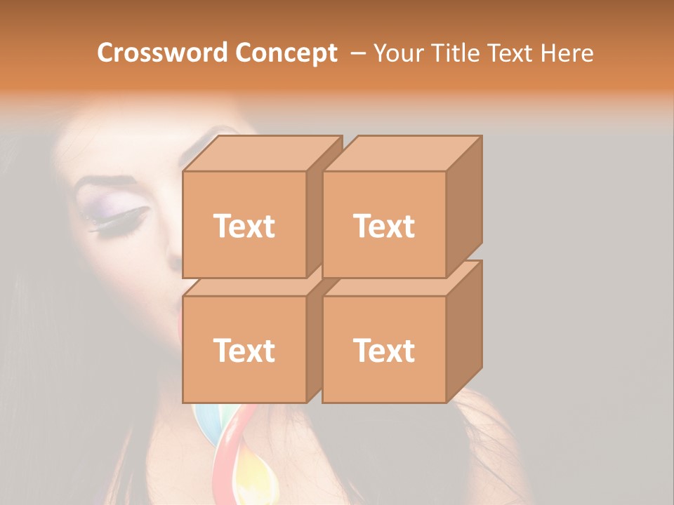 Long Pinup Shadows PowerPoint Template