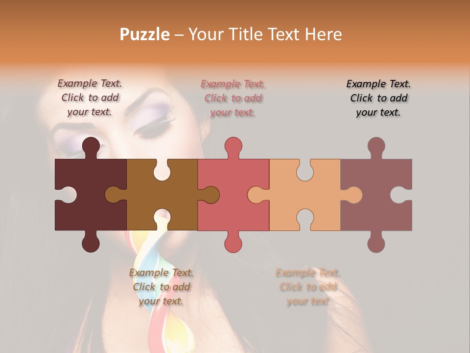 Long Pinup Shadows PowerPoint Template