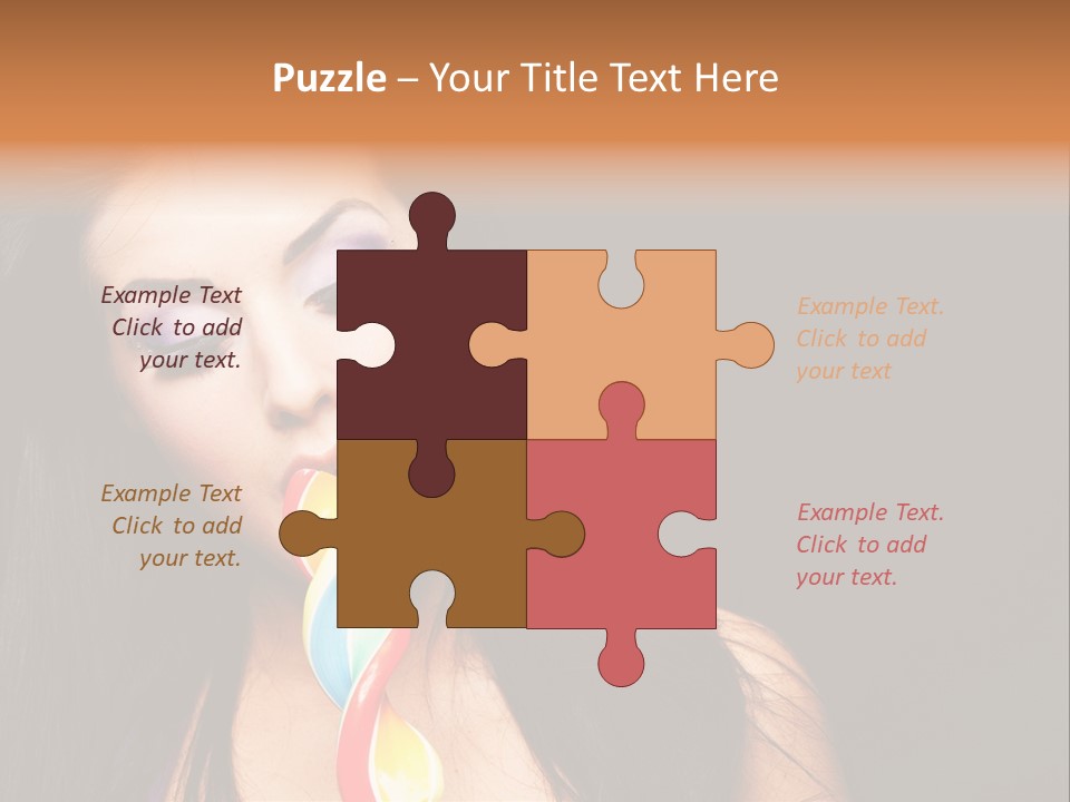 Long Pinup Shadows PowerPoint Template