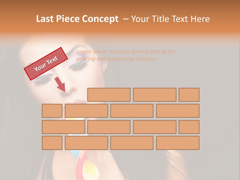 Long Pinup Shadows PowerPoint Template
