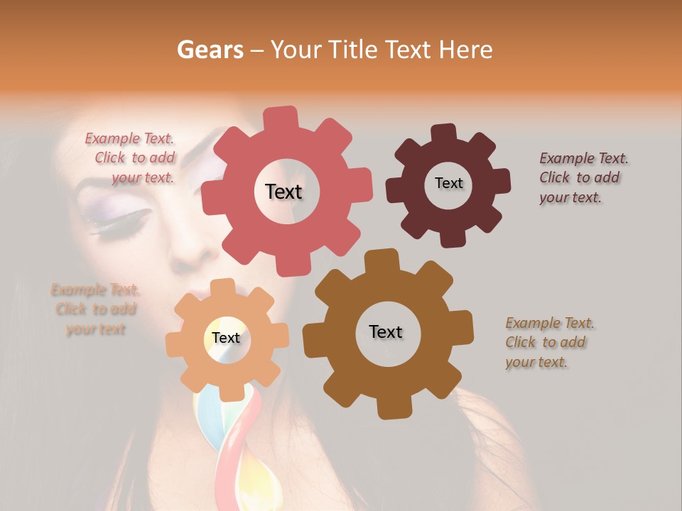 Long Pinup Shadows PowerPoint Template