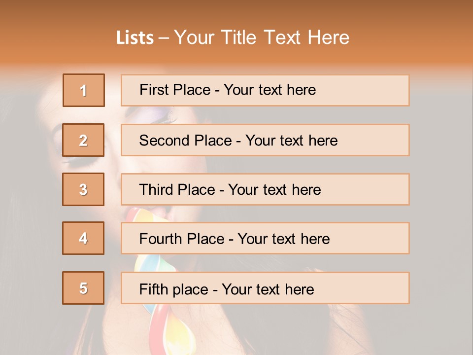 Long Pinup Shadows PowerPoint Template