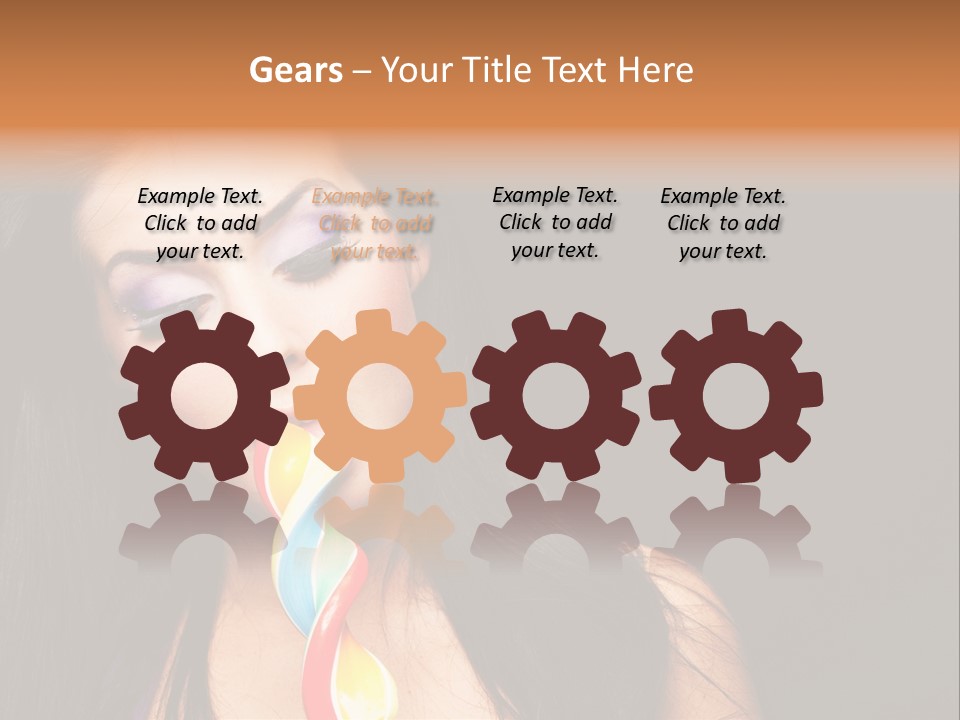 Long Pinup Shadows PowerPoint Template