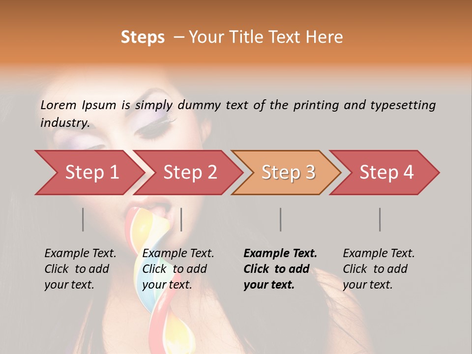Long Pinup Shadows PowerPoint Template