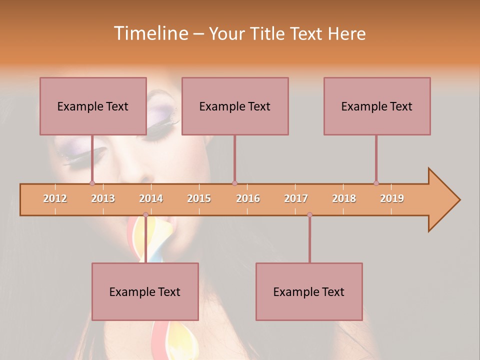 Long Pinup Shadows PowerPoint Template