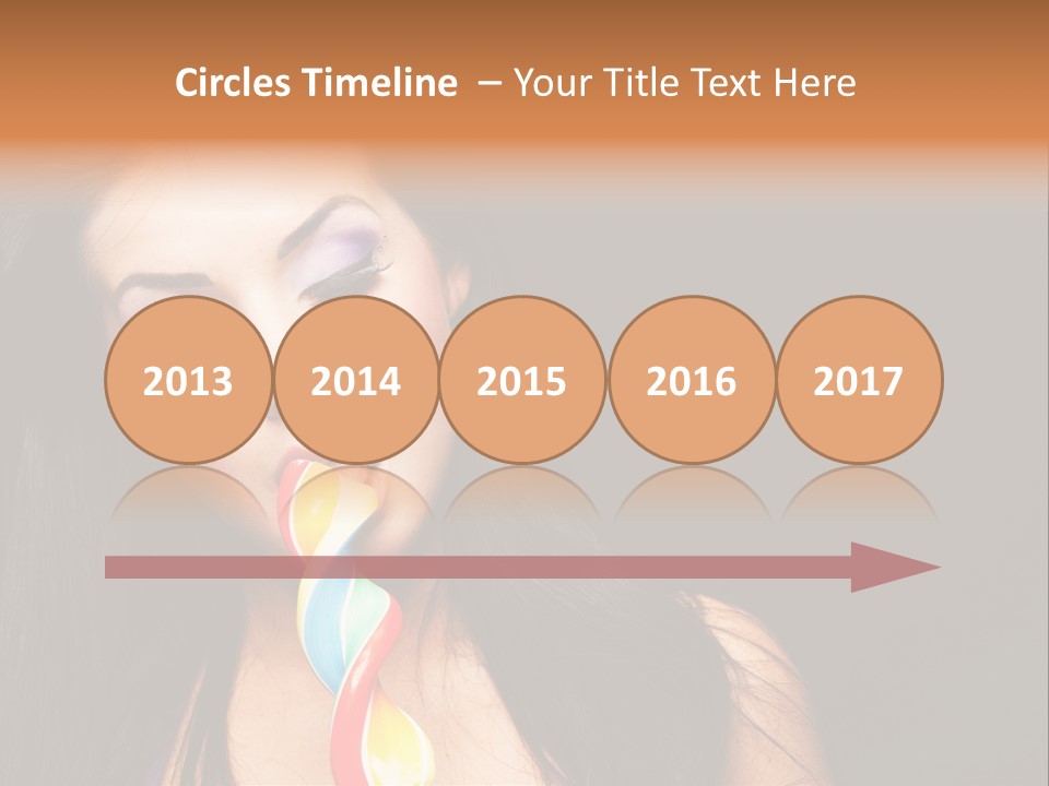 Long Pinup Shadows PowerPoint Template