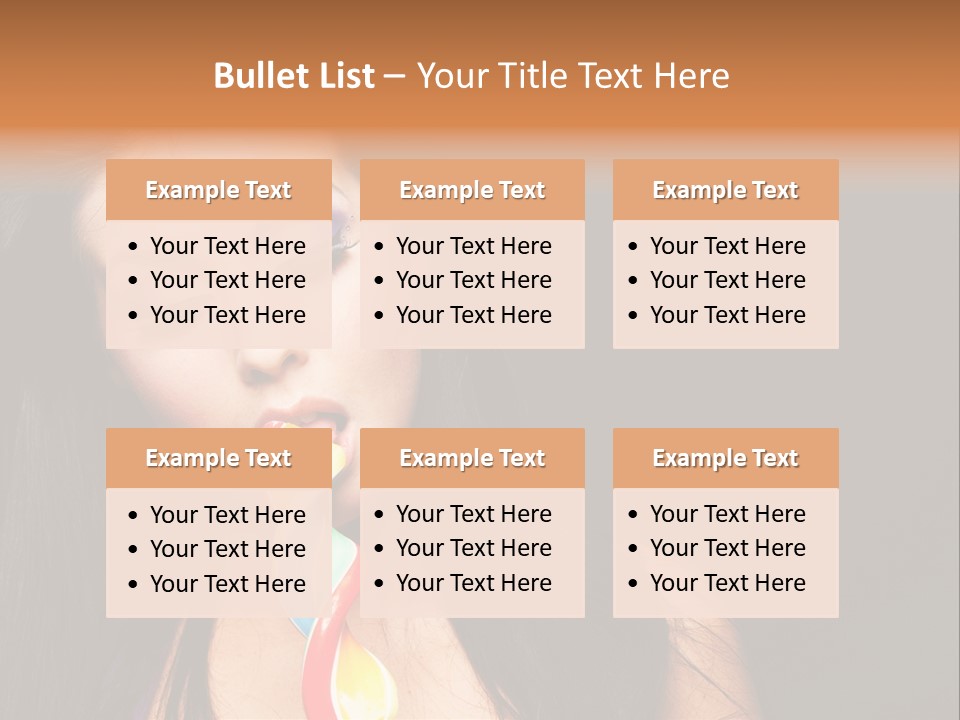 Long Pinup Shadows PowerPoint Template
