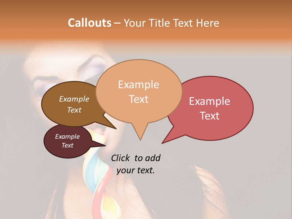 Long Pinup Shadows PowerPoint Template