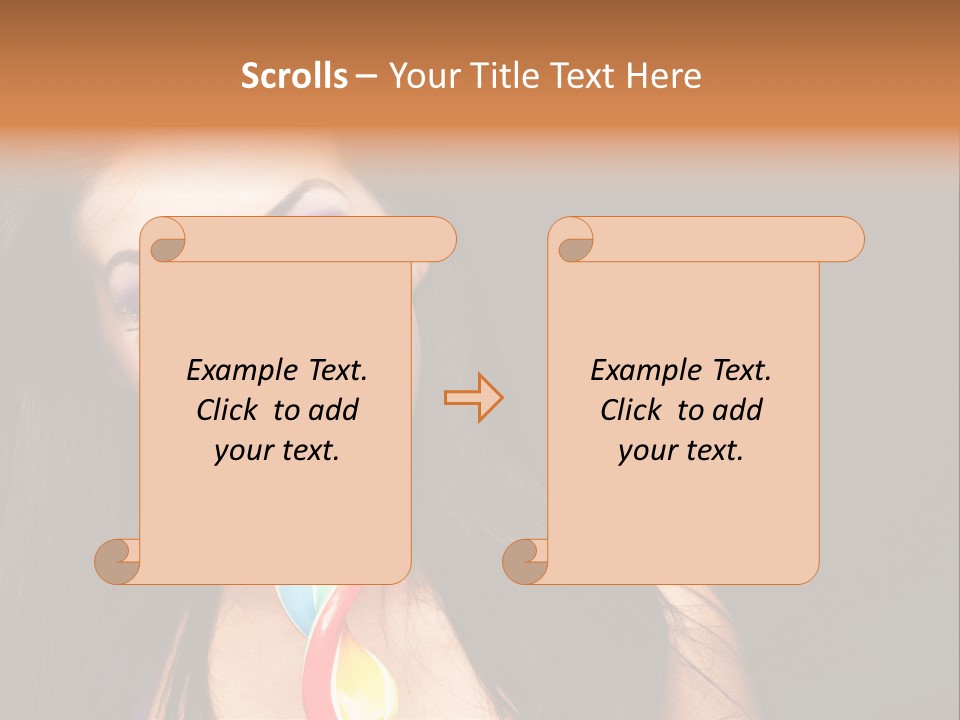 Long Pinup Shadows PowerPoint Template