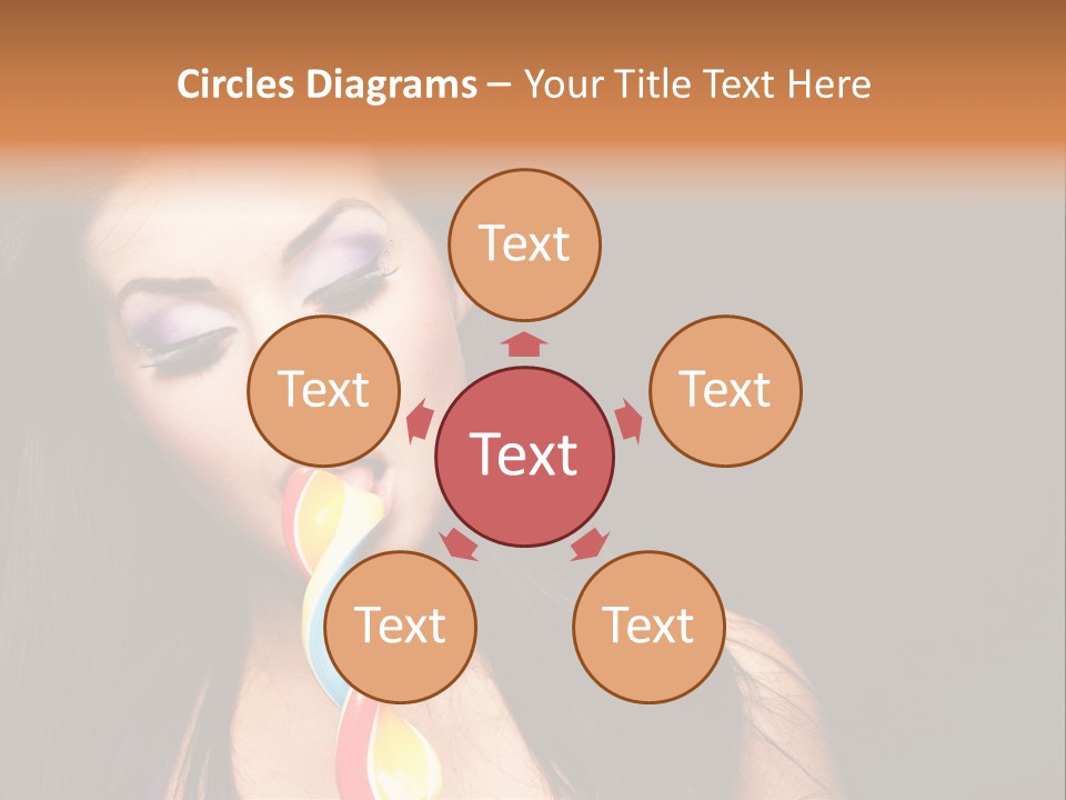 Long Pinup Shadows PowerPoint Template