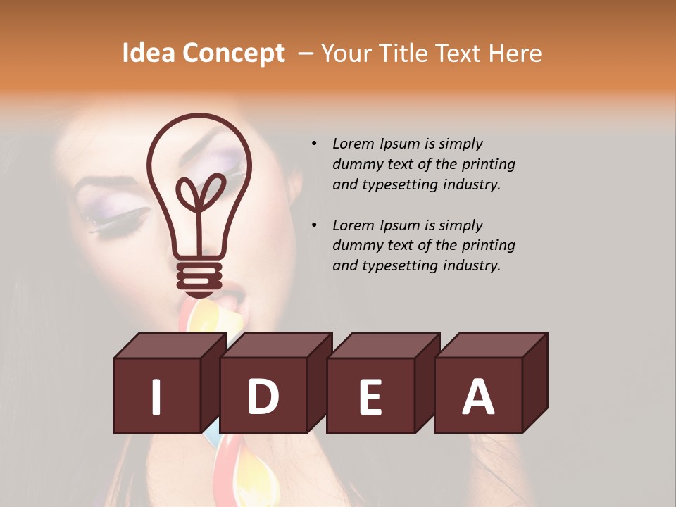 Long Pinup Shadows PowerPoint Template