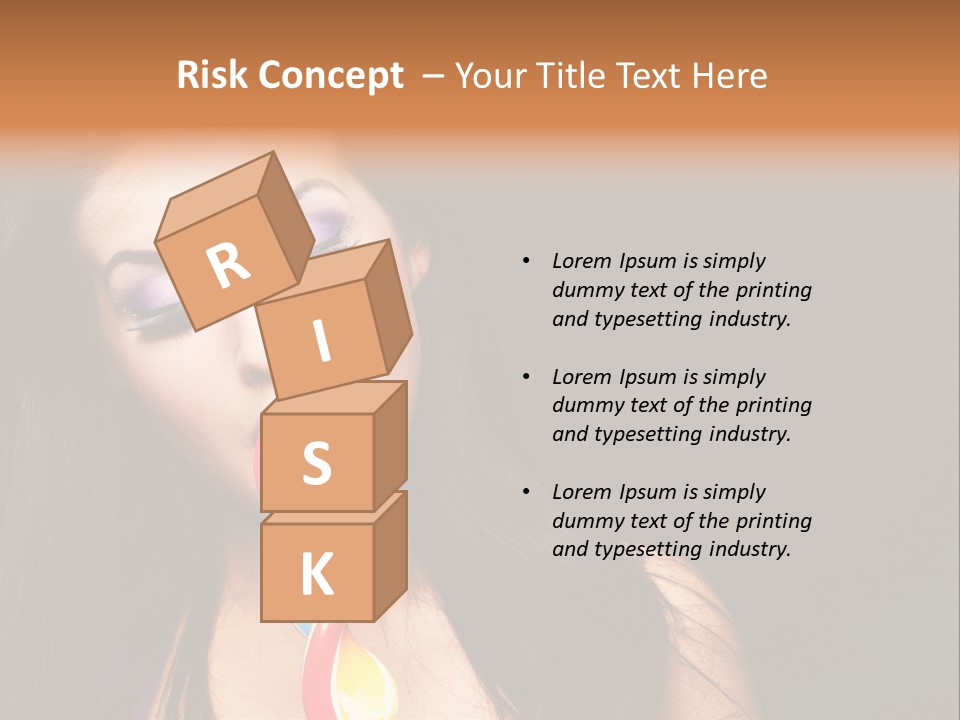 Long Pinup Shadows PowerPoint Template