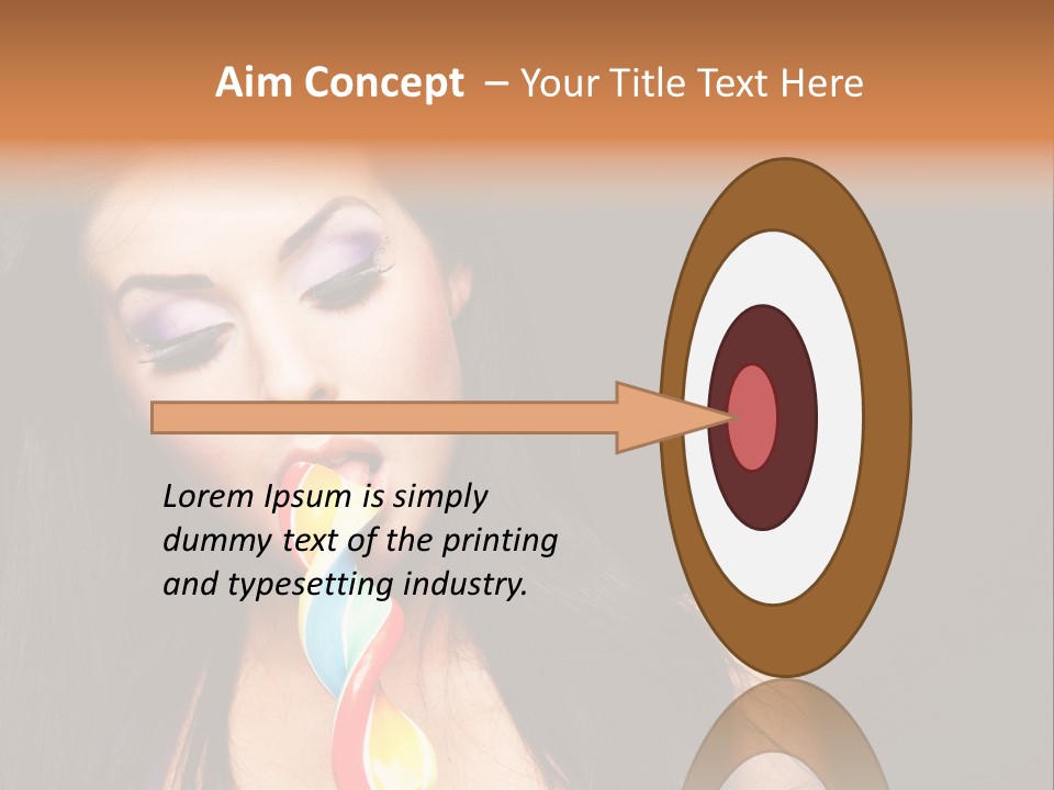 Long Pinup Shadows PowerPoint Template