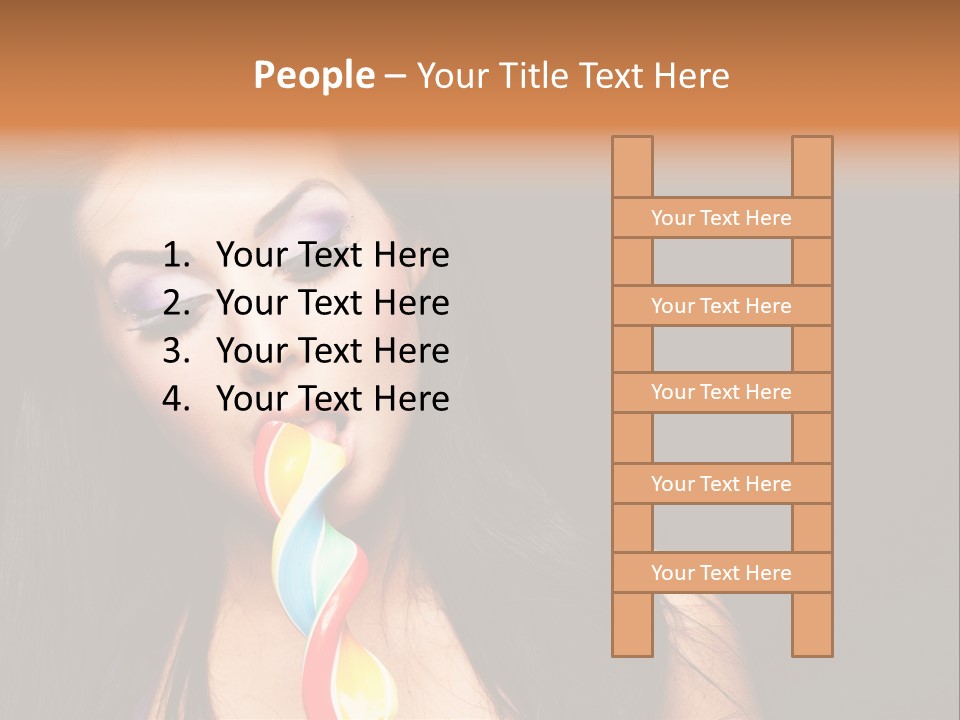 Long Pinup Shadows PowerPoint Template