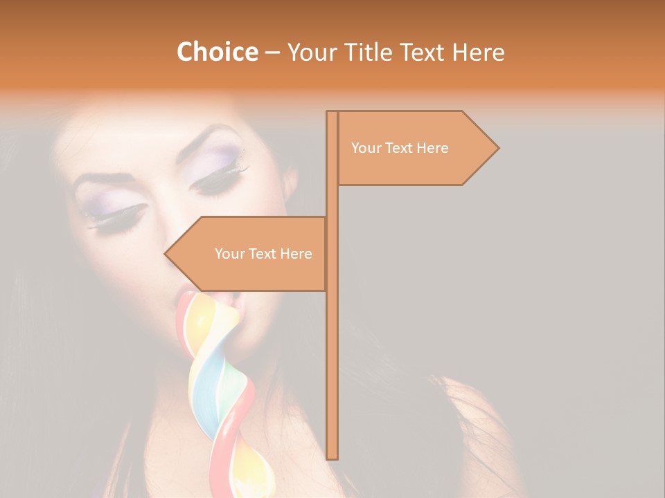 Long Pinup Shadows PowerPoint Template