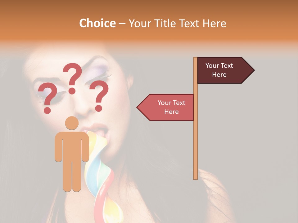 Long Pinup Shadows PowerPoint Template