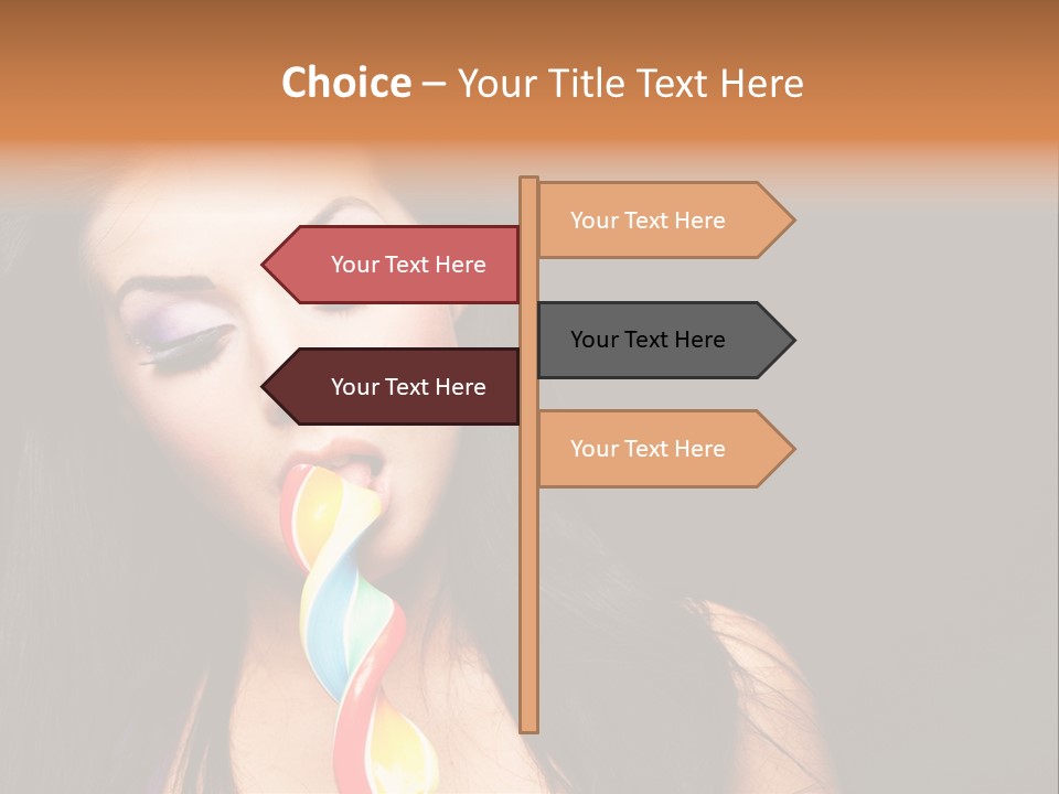 Long Pinup Shadows PowerPoint Template
