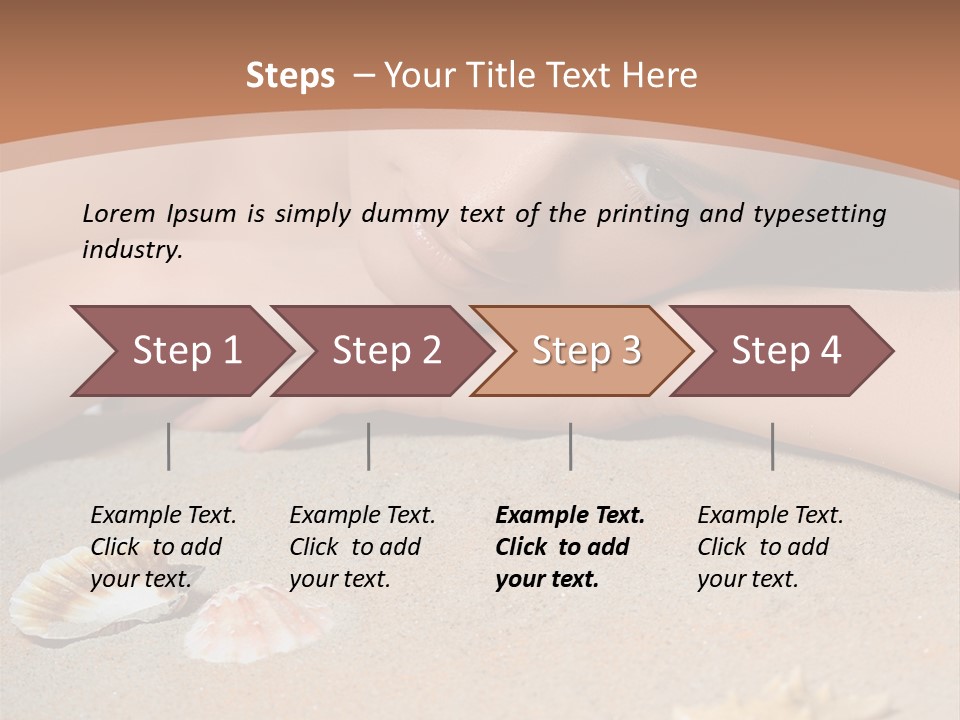 Peaceful Relax Beach PowerPoint Template