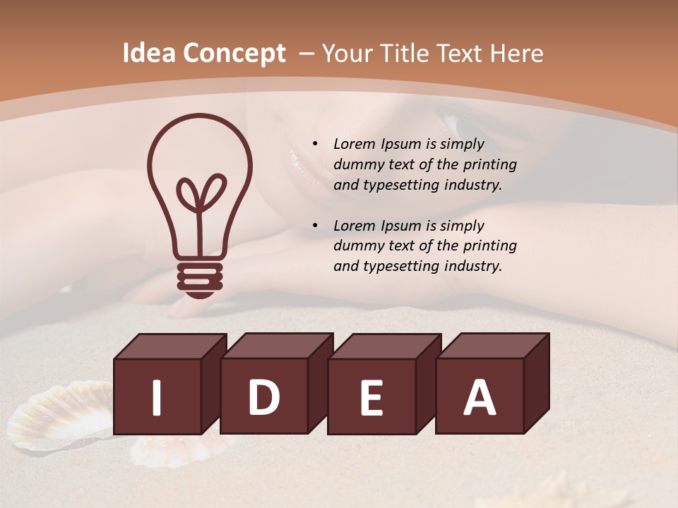 Peaceful Relax Beach PowerPoint Template