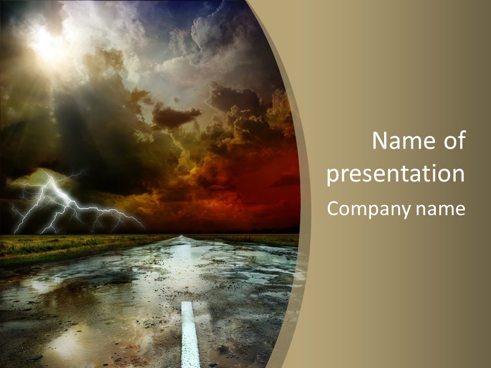 Muddy Field Horizon PowerPoint Template