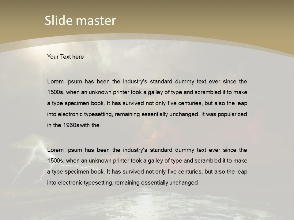 Muddy Field Horizon PowerPoint Template