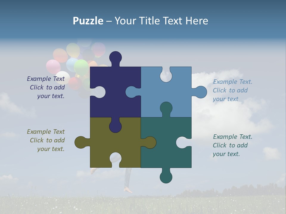 Balloons Spring Green PowerPoint Template