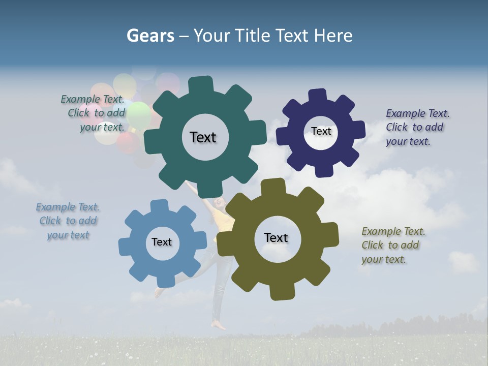 Balloons Spring Green PowerPoint Template