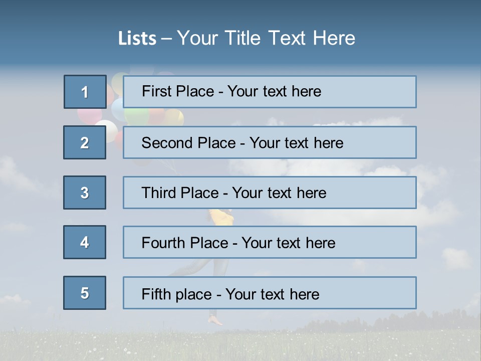 Balloons Spring Green PowerPoint Template