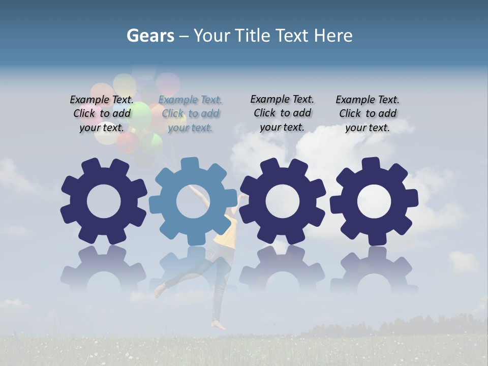 Balloons Spring Green PowerPoint Template