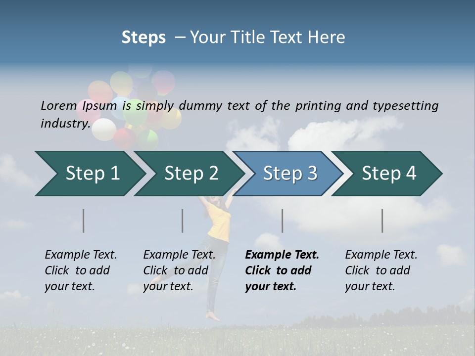 Balloons Spring Green PowerPoint Template