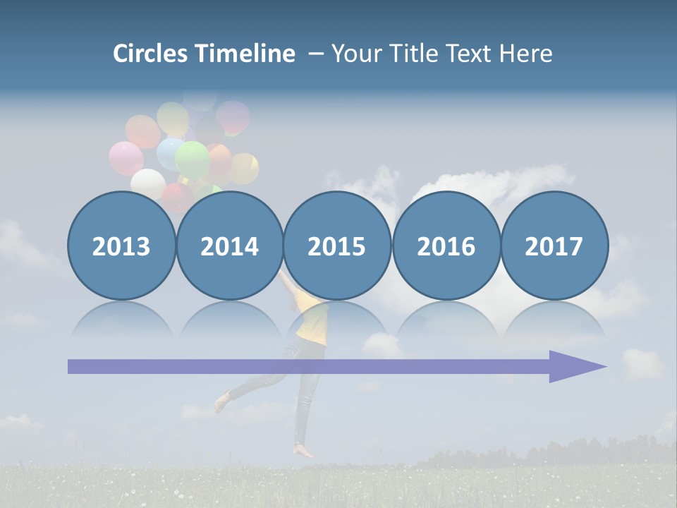 Balloons Spring Green PowerPoint Template