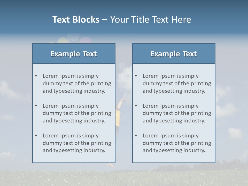 Balloons Spring Green PowerPoint Template