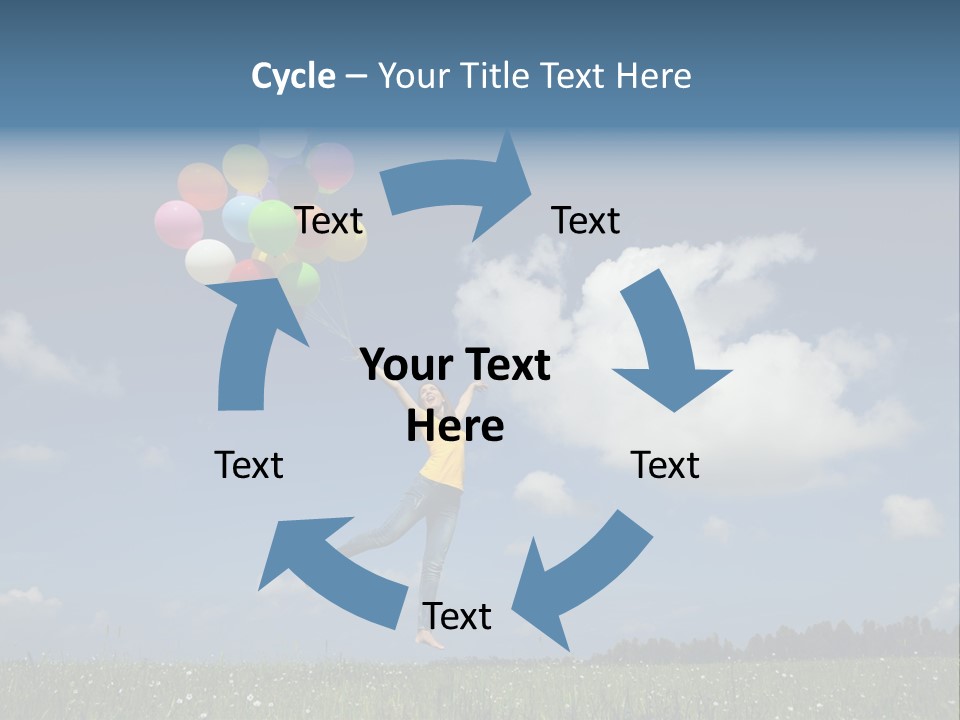 Balloons Spring Green PowerPoint Template