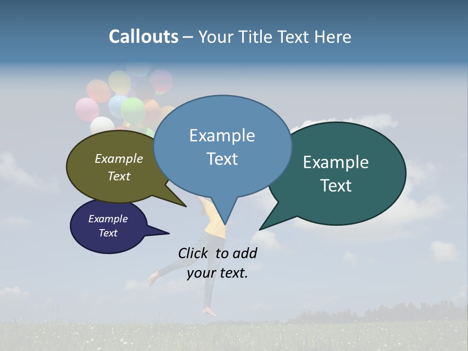 Balloons Spring Green PowerPoint Template