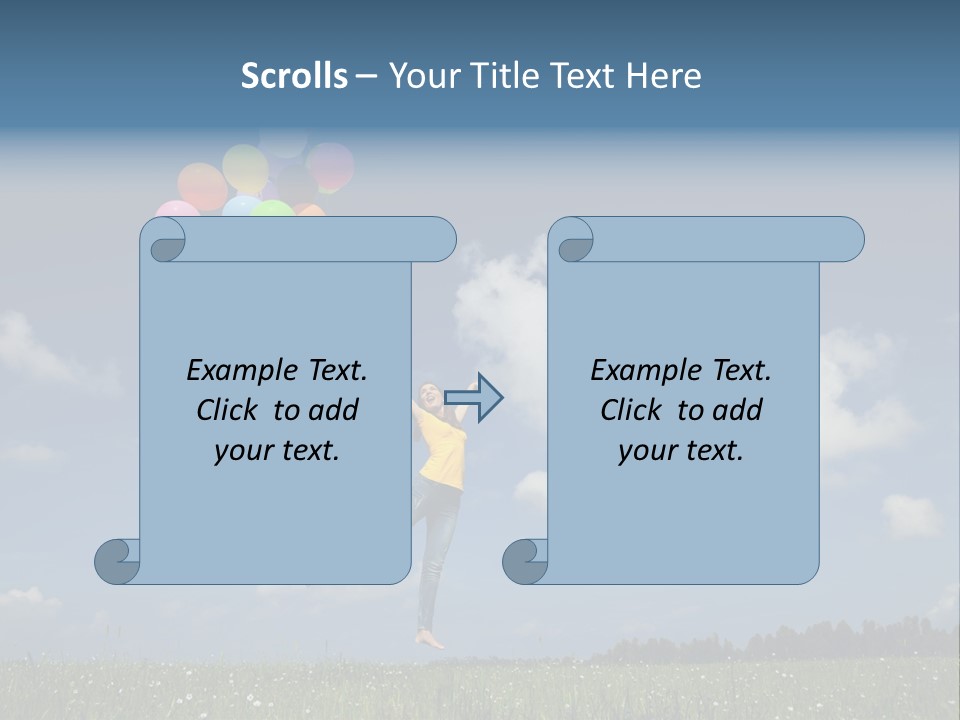 Balloons Spring Green PowerPoint Template