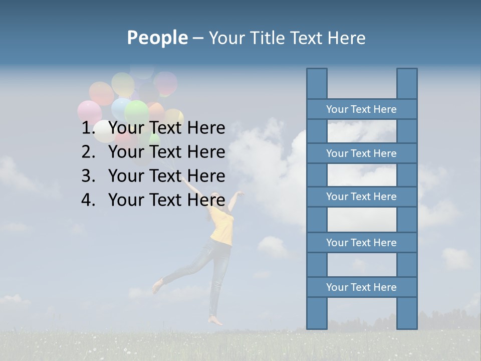 Balloons Spring Green PowerPoint Template