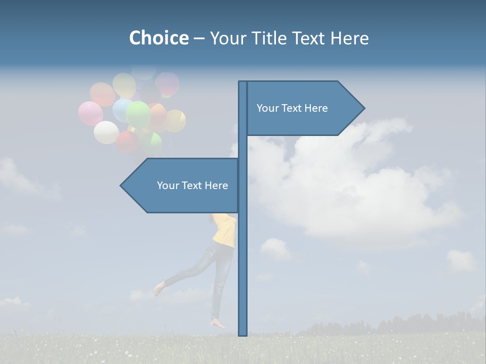 Balloons Spring Green PowerPoint Template