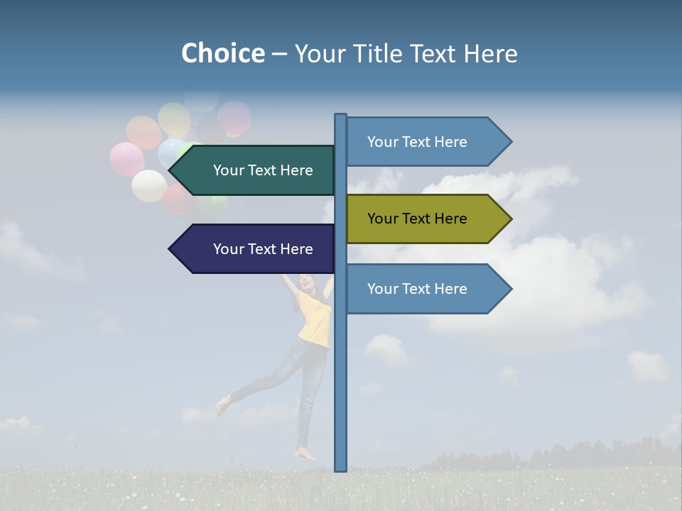 Balloons Spring Green PowerPoint Template