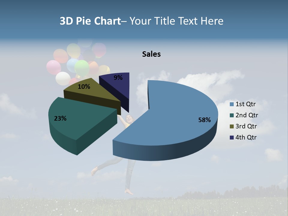 Balloons Spring Green PowerPoint Template