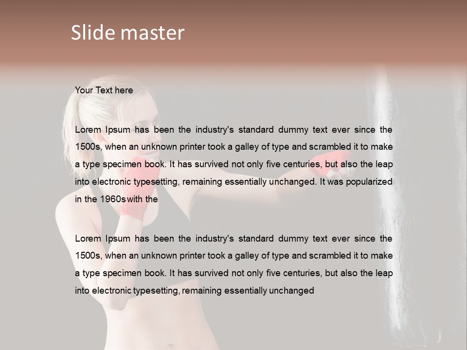 Kick Box Strong  PowerPoint Template