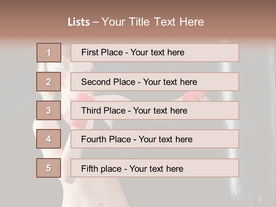 Kick Box Strong  PowerPoint Template