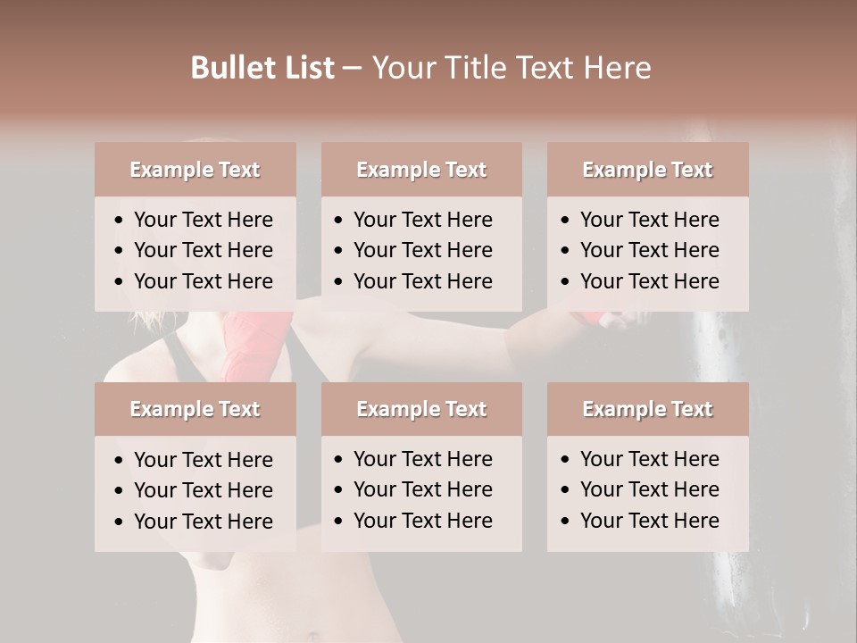 Kick Box Strong  PowerPoint Template