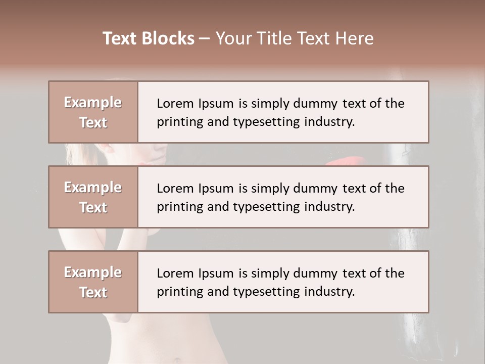 Kick Box Strong  PowerPoint Template