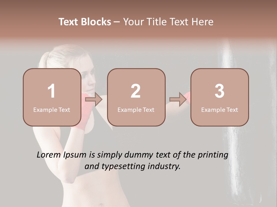 Kick Box Strong  PowerPoint Template