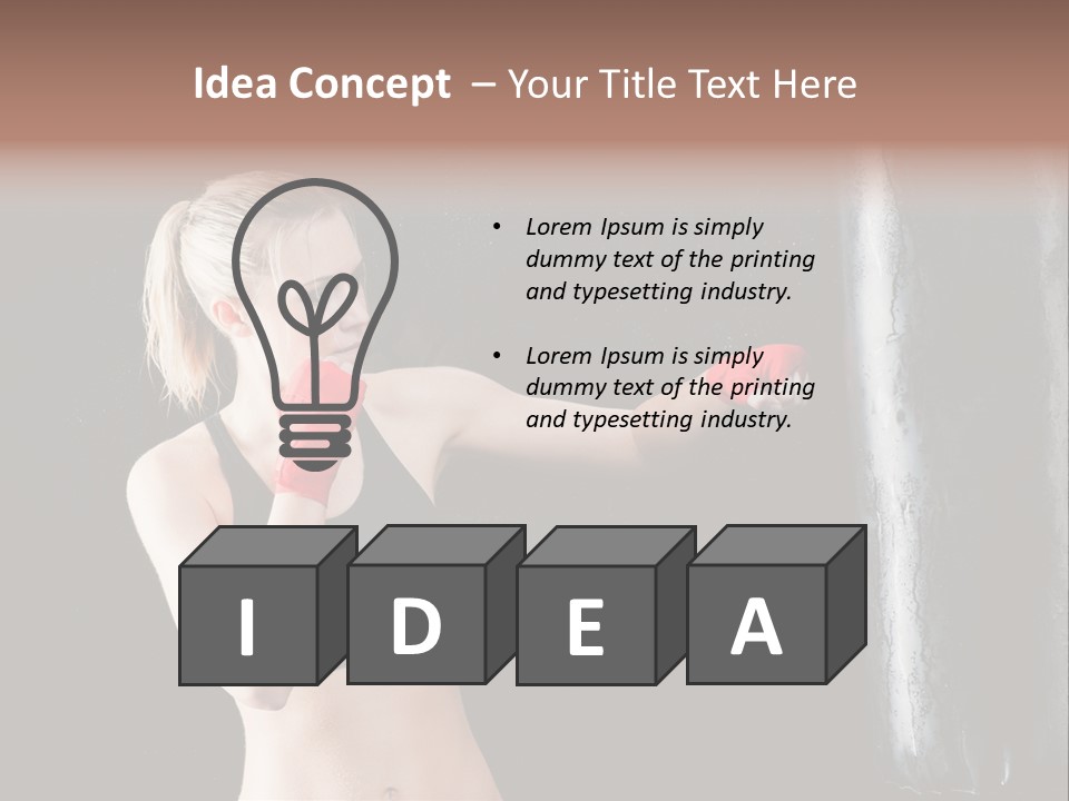 Kick Box Strong  PowerPoint Template