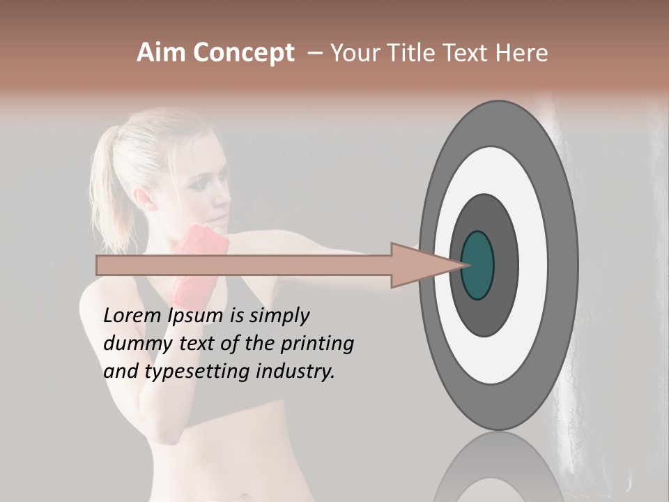 Kick Box Strong  PowerPoint Template