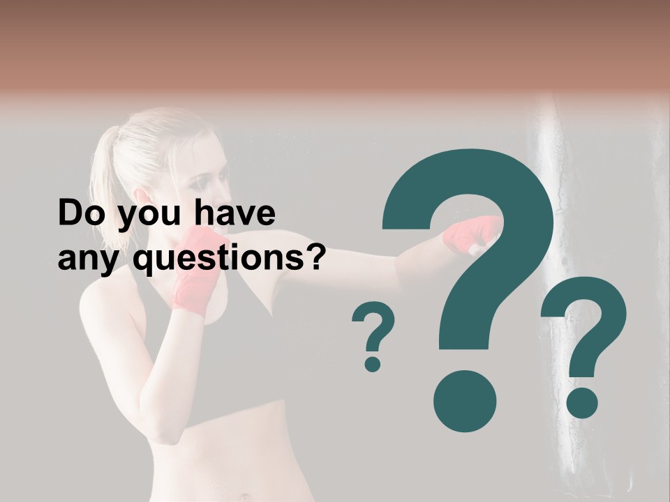 Kick Box Strong  PowerPoint Template