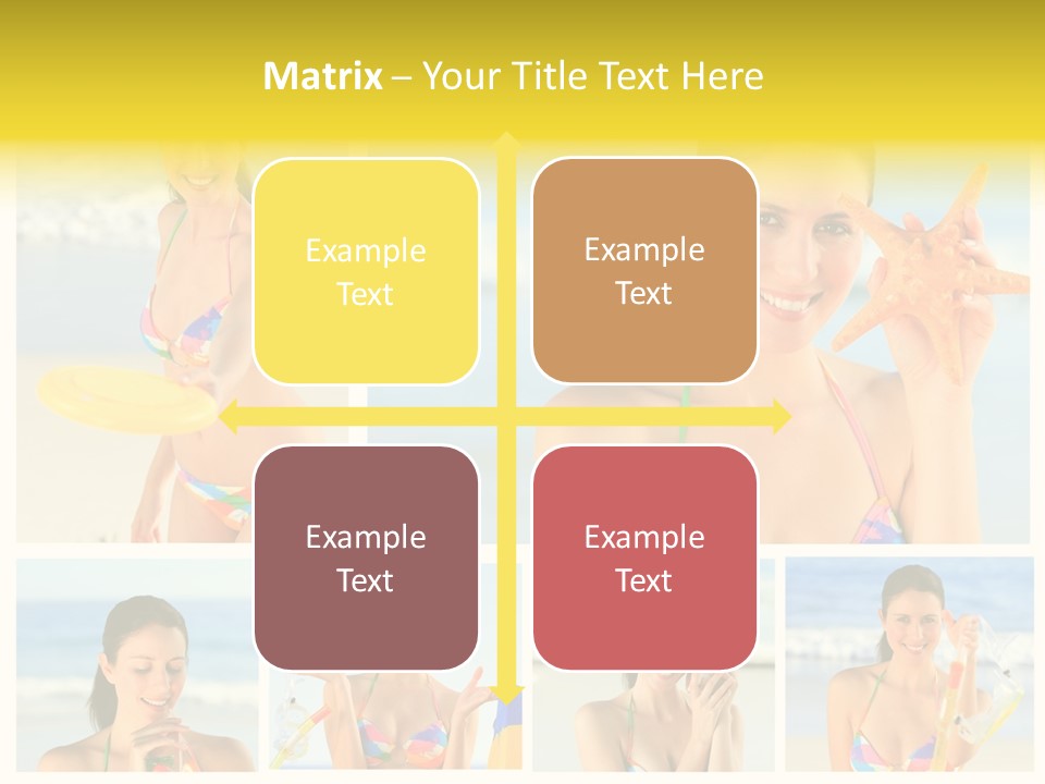 Lingerie Ocean Body PowerPoint Template