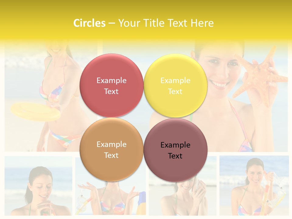 Lingerie Ocean Body PowerPoint Template