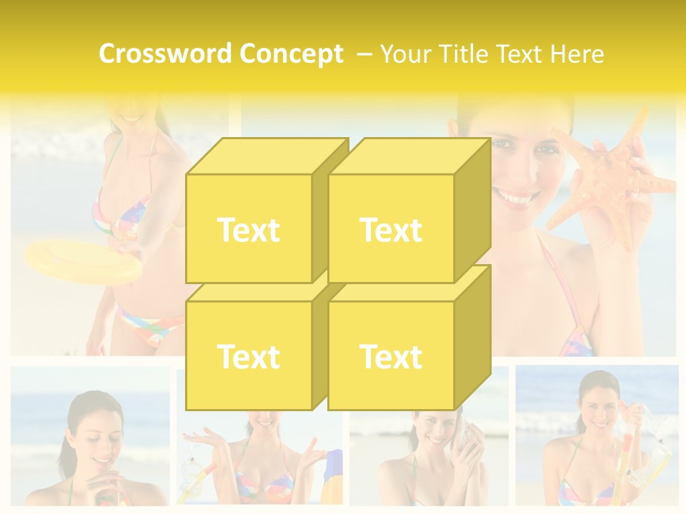 Lingerie Ocean Body PowerPoint Template